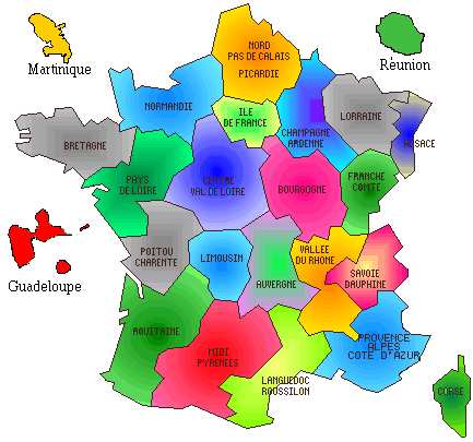 Carte de France des Rgions