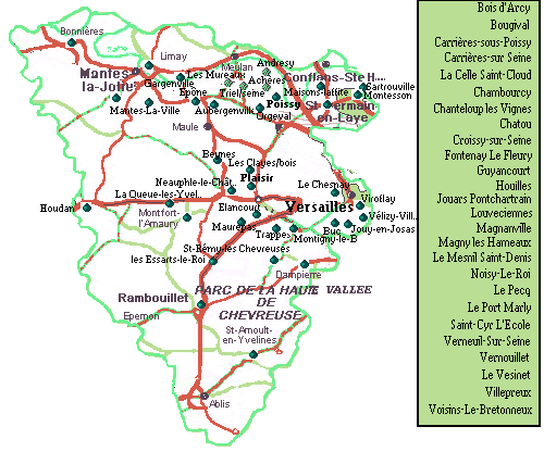 LABM  Carte des Yvelines 